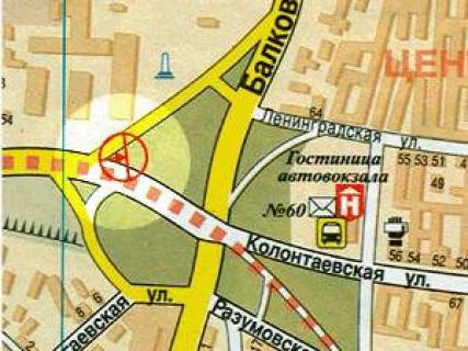 Билборд + в Одессе, 3x6  Грушевського вул., біля моста, (1), правий схема