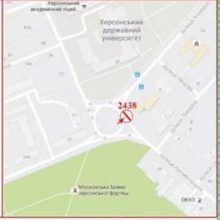 Білборд, Бігборд (Борд)  A у Херсоні Кременчуцька вул. - Університетська (40 років Жовтня) вул. схема