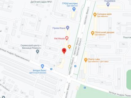 Видеоборд A в Виннице Юності пр., 44, аптека "Конекс", прайс за ролик 10 сек 1 вихід/5 хвилин, на двосторонньому екрані, від 144 виходів на день. Розрахунок для інших параметрів трансляції уточнюйте у менеджера. - 301254 схема
