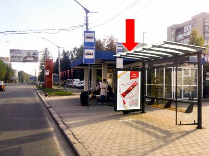 Ситилайт A в Львове, 1.8x1.2  Стрийська вул., 104 / вул. Великого В., (зупинка "Автобусний завод"), з центру фото 1