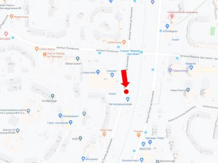 Билборд  в Киеве, 3x6  Бальзака вул., 65, в бік Гроднинської вул. схема
