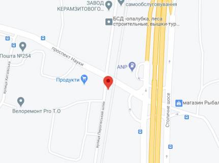 Billboard B in Kyiv Nauki av. - Pirogovskij put' st. (byvs. Krasnoznamennaa st.) scheme
