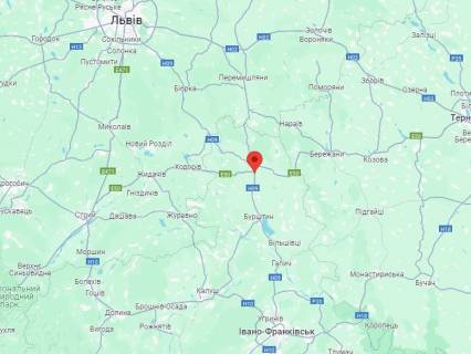 Билборд B в Рогатине, 3x6  Траса Мукачево - Львів, H-09, с. Вербилівці, в'їзд в місто схема