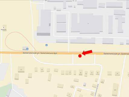 Билборд  в Харькове, 3x6  Залютинська вул., 35, з центру схема