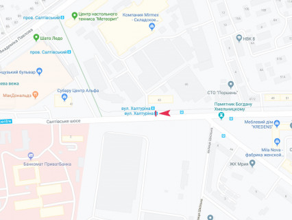 Ситилайт B в Харькове, 1.8x1.2  Салтівське шосе, 43, зупинка "Ахієзерів вул. (Халтуріна)", в центр схема