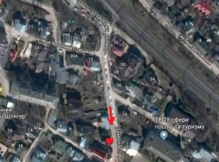 Білборд, Бігборд (Борд)  A у Тернополі, 3x6  Замонастирська вул. схема