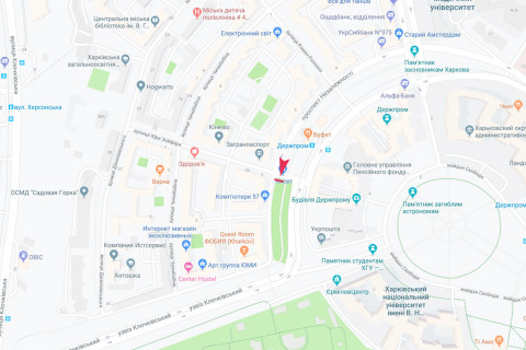 Скроллер A в Харькове, 2.3x3.14  просп. Незалежності (просп. Правди)., навпроти буд. 3 по Юри Зойфера вул. (Анрі Барбюса)., з центру - 667465 схема
