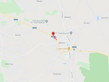 Билборд A в Иваничах, 3x6  смт Іваничі, Жукова вул. схема