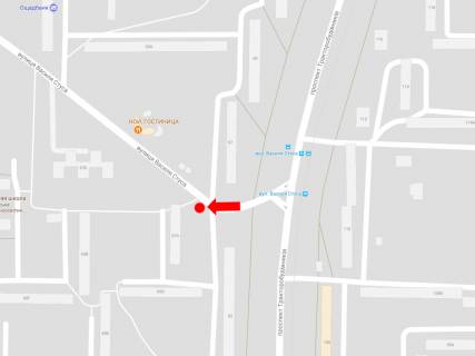 Билборд  в Харькове, 3x6  Василя Стуса вул. (Механізаторська). / Тракторобудівників пр., 67, в бік Павлова вул. схема