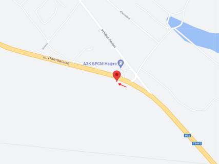 Билборд B в Баловка (Баловка), 3x6  Траса Н-31, Дніпро-Решетилівка, Полтавське шосе, біля с. Балівка, навпроти "АЗК БРСМ Нафта", від м. Дніпро схема