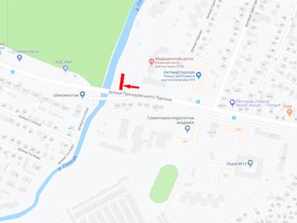 Билборд A в Хмельницком Проскурівського Підпілля вул., поліклініка МВС схема