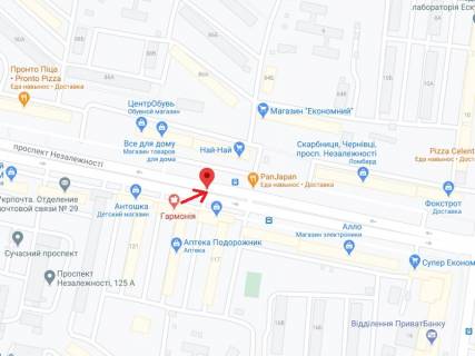Скроллер A в Черновцах Независимости пр., 117, 6-й от ТЦ "Майдан" - 300222 схема