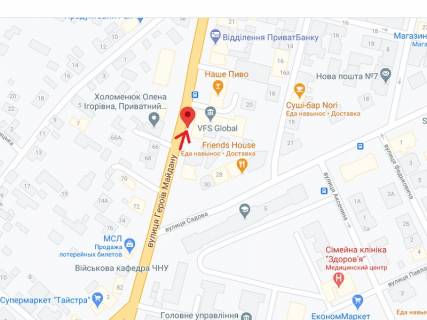 Скроллер A в Черновцах Героев Майдана ул. (бывш. Красноармейская ул.), 31 - 300277 схема