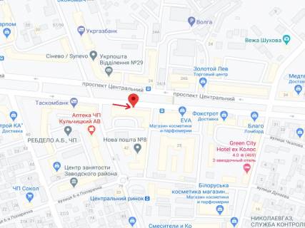 Ситилайт A в Николаеве Центральний просп. (Леніна просп.)., 23 схема