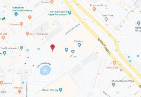 Видеоборд A в Киеве Спортивная пл. - Эспланадная ул., ТРЦ «Гулливер», ст.м. «Дворец спорта», Прайс за 1 мес, 10сек ролик 1вых/12мин с 7 до 22 часов, на 2х экранах, расчеты для других параметров размещения уточняйте у менеджера - 228737 схема