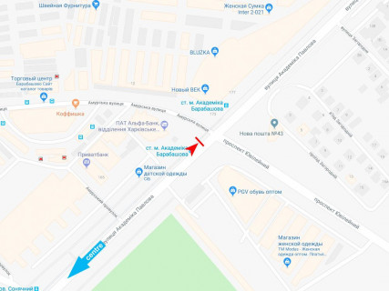 Ситилайт A в Харькове, 1.8x1.2  Павлова вул., 165в, зупинка "ст.м. Барабашова", з центру схема