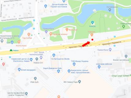 Бэклайт B в Киеве, 3x6  просп. Берестейський (Перемоги)., 84, біля ресторану "Євразія", ст. м. "Нивки", в центр схема