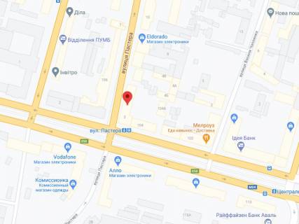 Видеоборд A у Дніпро (Дніпропетровськ) Пастера вул., 2, аптека "Мед Сервіс", №Дп014, прайс за ролик 10 сек 1 вихід/5 хвилин, з 8:00-22:00. Розрахунок для інших параметрів трансляції уточнюйте у менеджера. - 301324 схема