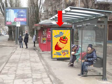 Ситилайт A в Львове, 1.8x1.2  Героїв УПА вул. 76 (зуп. "Смаль-Стоцького"), в центр фото 1
