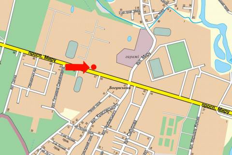 Билборд  в Житомире, 3x6  Миру пр., 34 схема