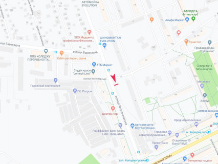 Билборд B в Харькове, 3x6  Холодногірська (Єлізарова) вул., 4 - Волонтерська вул., в центр схема