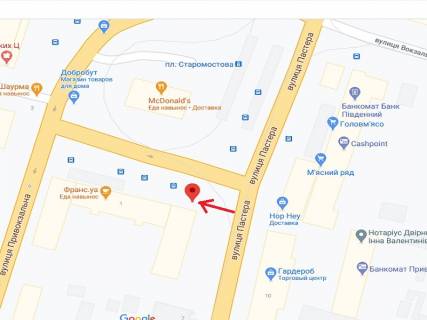 Беклайт B у Дніпро (Дніпропетровськ) Старомостова (Миколи Островського) пл., 1 - Пастера вул. схема