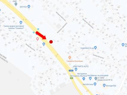 Билборд B в Киеве, 3x6  Кільцева дорога - пер.Шевченка, за Жулянським мостом, в бік Одеської пл. схема