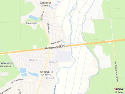 Билборд A в Стоянке, 6x3  Житомирське шосе , в напрямку  в м.Київ  , після с.Стоянка, 400 м перед  заправкою "Avantage7" схема