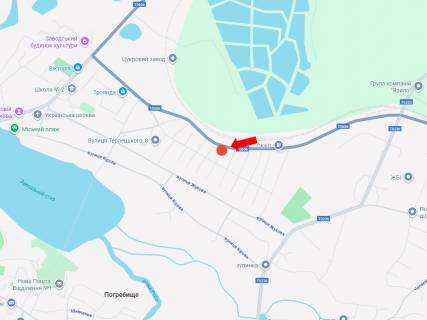 Билборд B в Погребище, 3x6  виїзд з міста у бік Гопчиці схема
