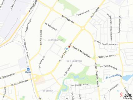 Билборд A в Луцке Соборності пр., 13, в центр схема