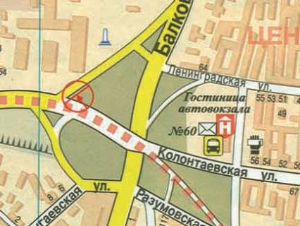 Билборд + в Одессе, 3x6  Грушевського вул., біля моста, (1), лівий схема