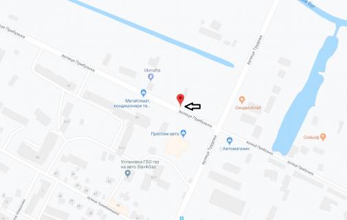 Билборд A в Хмельницком, 3х6  вул. Прибузька (Трудова) схема