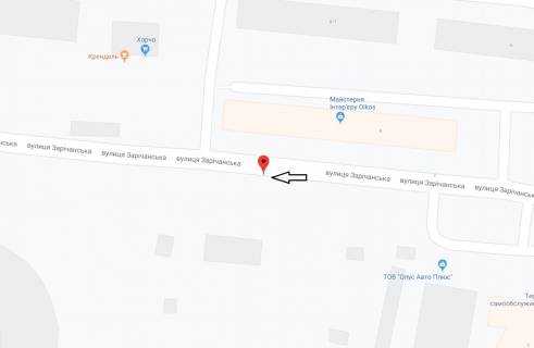 Билборд B в Хмельницком, 3х6  вул. Зарічанська (коледж) схема