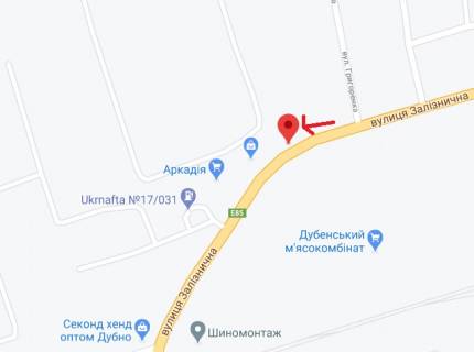 Билборд A в Дубно, 3х6  вул.Залізнична 140_хлібзавод схема