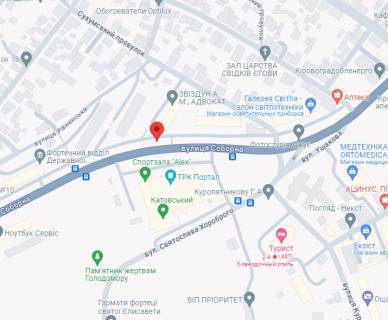 Сiтiлайт B у Кропивницький (Кіровоград), 1,2х1,8  Соборна вул. (50 років Жовтня) схема