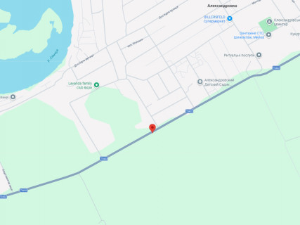 Билборд B в Александровке, 3x6  Автошлях Дніпро-Мелітополь, Т-0401, с. Олександрівка, Гуляма вул., в'їзд в Дніпро, зі сторони Павлограда схема
