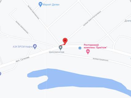 Билборд B в Самар (Новомосковск), 6х3  вул. Сучкова - вул. Шаповалова схема