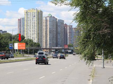 Билборд B в Киеве, 3x6  Саперно-Слобідська вул., біля АЗС WOG, в сторону Деміївської пл. (колиш. Московська пл.) фото 1