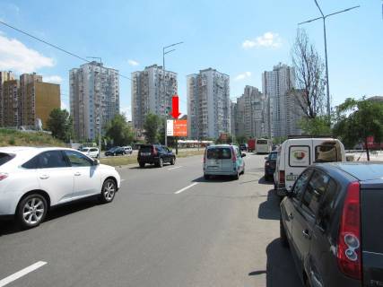 Видеоборд A в Киеве, 2.3x3.14  Дніпровська набережна вул., 49 - вул. Ахматової, роздільник, біля ТРЦ "River Mall", світлофор, в бік пр. Бажана - 583958 фото 1