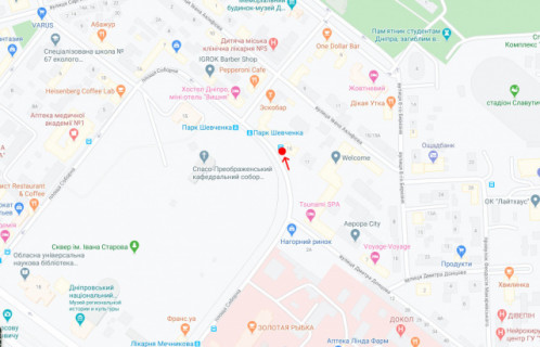 Нестандарт B в Днепр (Днепропетровск) Соборна пл. (Колиш. Жовтнева пл.), біля буд.10 схема