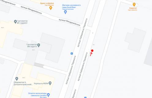 Non-Standard A in Dnipro (Dnipropetrovsk), 1,18х1,98  Vst.Naberezna Peremogi, navproti bud.44/3, pered st.Mandrikivs'ka scheme