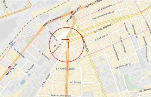 Билборд B в Днепр (Днепропетровск), 6х3  пр. Івана Мазепи (Петровського), р-н "Пекін" схема
