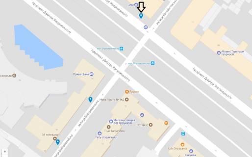 Ситилайт  в Днепр (Днепропетровск) пр. Д. Яворницького (К.Маркса), 60 схема