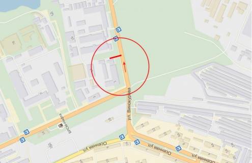Билборд B в Днепр (Днепропетровск), 6х3  вул.Дніпросталівська (Винокурова) – вул.Журналістів схема