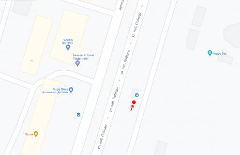 Нестандарт A в Днепр (Днепропетровск), 0,80х1,60(перф)  Вул.Набережна Перемоги, навпроти буд.58, навпроти ВАРУС схема