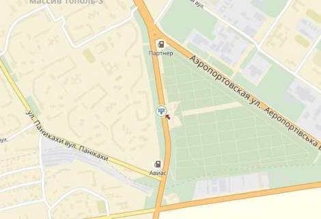 Билборд B в Днепр (Днепропетровск), 6х3  Запорізьке шосе, навпроти буд. 80, заїзд у місто схема