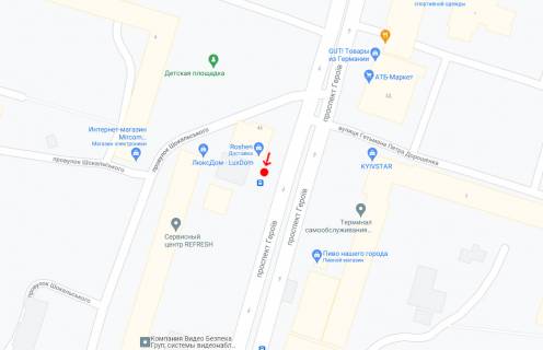 Нестандарт A в Днепр (Днепропетровск), 0,80х1,60(перф)  Пр.Героїв, 12, після пров.Миколи Вороного (Шокальського) схема