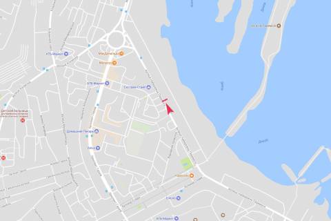 Билборд A в Днепр (Днепропетровск), 6х3  вул. Набережна Перемоги, (Через дорогу від будинку №118) схема