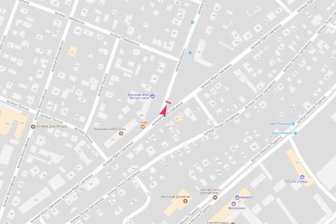 Бэклайт  в Днепр (Днепропетровск) вул. Степана Бандери (Шмідта), 42. Автосалон "Мерседес" схема