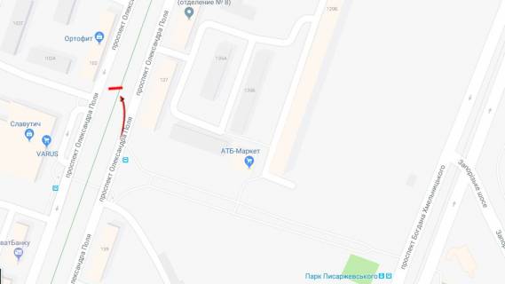 Билборд  в Днепр (Днепропетровск) пр-т. Олександра Поля (Кірова), ТЦ "Славутич", вниз схема